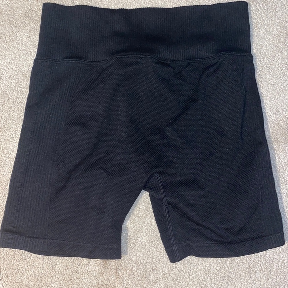 Pink black biker shorts